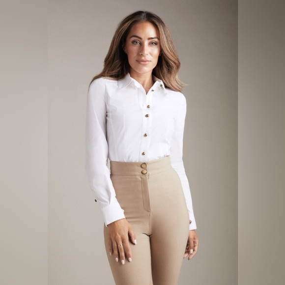 Tops - Karen Millen / equestrian white button down